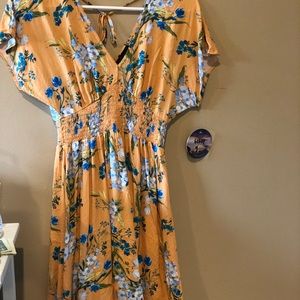 Floral yellow dress